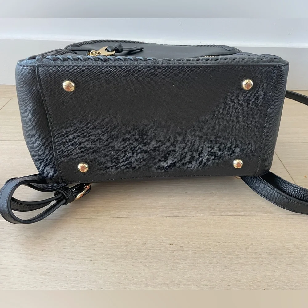 Calpak Black Kaya Backpack with Whipstitch Trim
